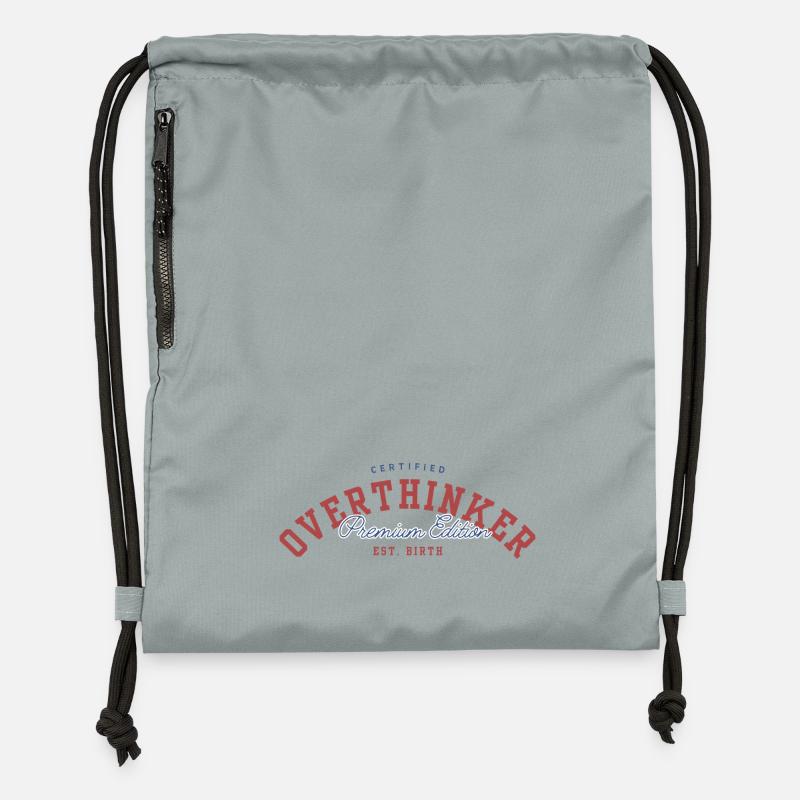 OVERTHINKER - Gymsac made from recycled material - mineral charcoal grey