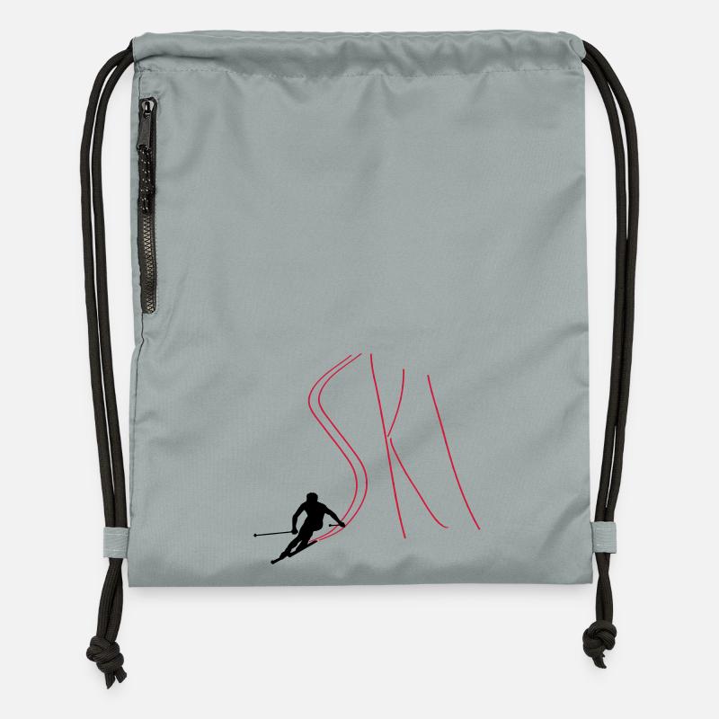 skis - Gymsac made from recycled material - mineral charcoal grey