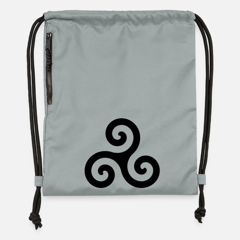 Triskell - Sac à cordon en polyester recyclé - gris fer délavé