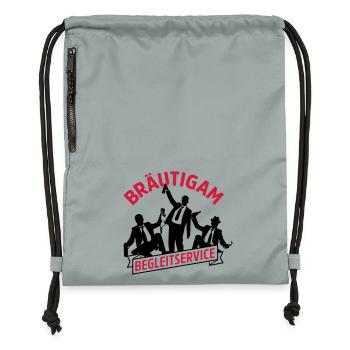 begleitservice junggesellenabschied bräutigam - Turnbeutel aus Recycling-Material - Steingrau mineral wash - Vorne