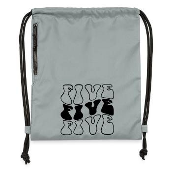 Five 5th Birthday Kids Boys Girls 5 Years Old - Gymsac made from recycled material - mineral charcoal grey - Front