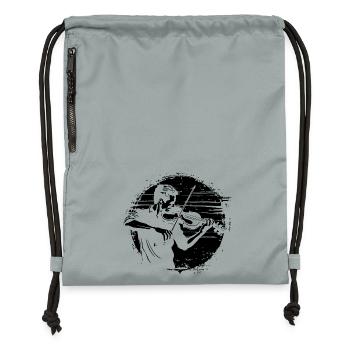 Violinist Drawing - Gymsac made from recycled material - mineral charcoal grey - Front