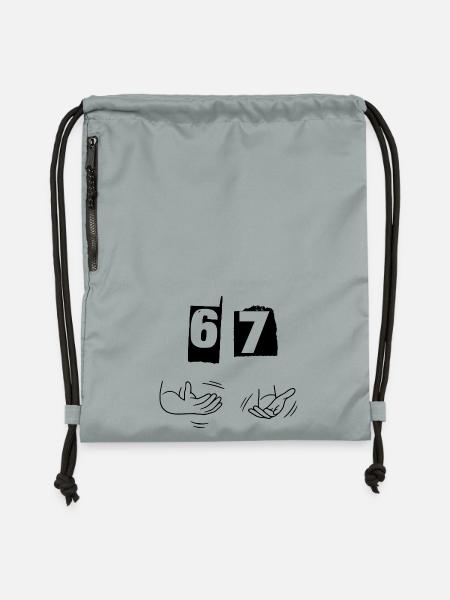 Six Seven, 67 - Turnbeutel aus Recycling-Material - Steingrau mineral wash