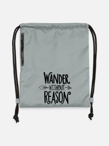 wander without reason - Turnbeutel aus Recycling-Material - Steingrau mineral wash