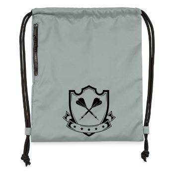 Armoiries de Dart - Sac à cordon en polyester recyclé - gris fer délavé - Devant