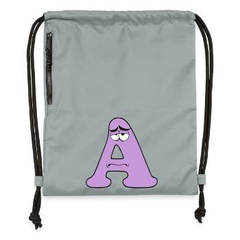 A - Gymsac made from recycled material - mineral charcoal grey - Front