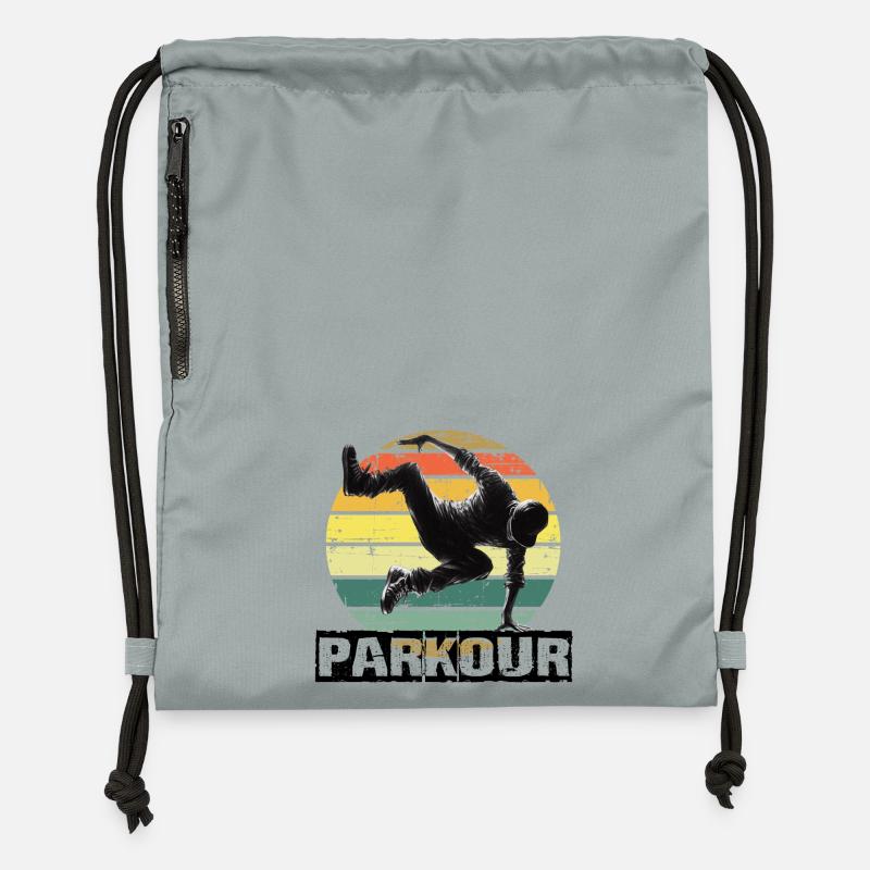 Parkour - Sac à cordon en polyester recyclé - gris fer délavé
