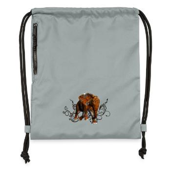 Atemberaubender Steampunk-Elefant - Turnbeutel aus Recycling-Material - Steingrau mineral wash - Vorne