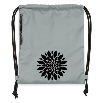 Blüte Mandala Blume Floral - Turnbeutel aus Recycling-Material - Steingrau mineral wash - Vorne