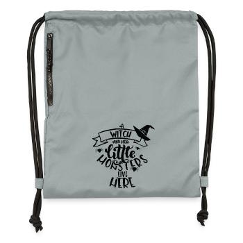 Chapeau de sorcière en rotation - Sac à cordon en polyester recyclé - gris fer délavé - Devant