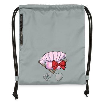 Chef's Hat Cooking Kitchen - Gymsac made from recycled material - mineral charcoal grey - Front