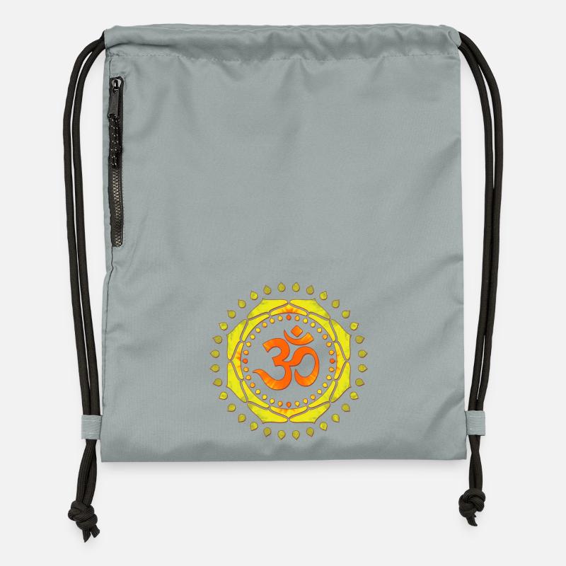 OM SYMBOL OM orange-jaune-vert - Sac à cordon en polyester recyclé - gris fer délavé