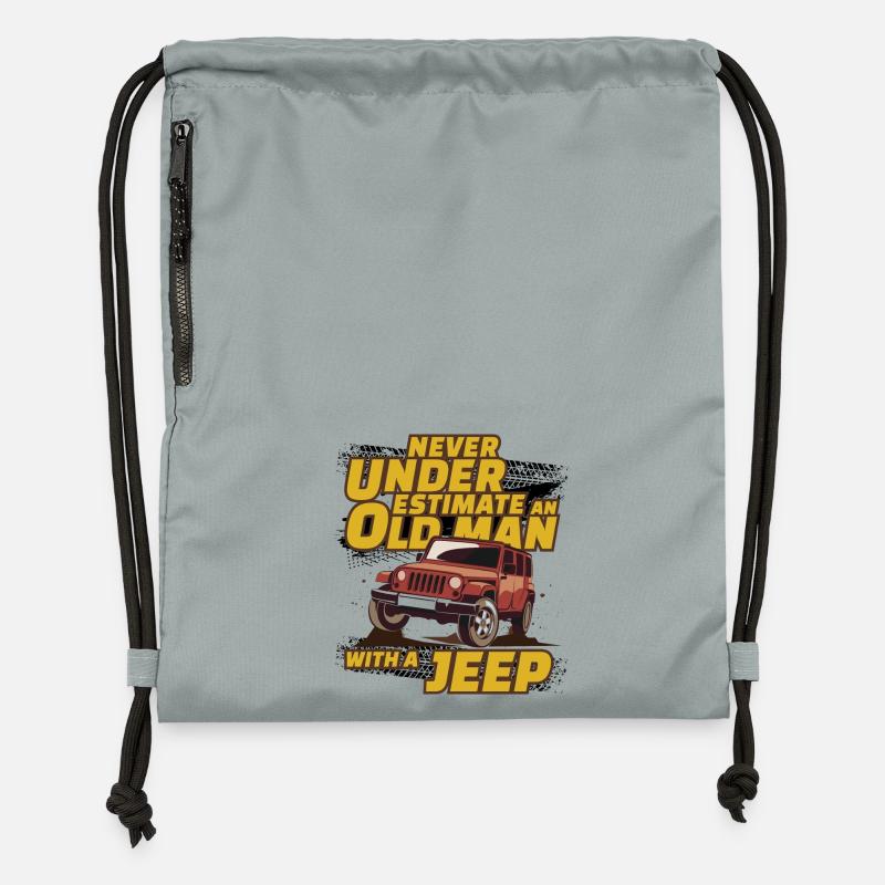 Funny Legendary Man - Gymsac made from recycled material - mineral charcoal grey