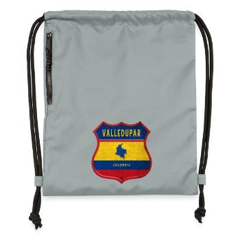 Écusson Valledupar Colombia - Sac à cordon en polyester recyclé - gris fer délavé - Devant
