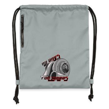 Turbolader All Day – Turbo Boost Tuning - Turnbeutel aus Recycling-Material - Steingrau mineral wash - Vorne
