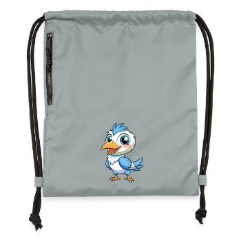 Tern Cute Cartoon Character Kawaii Clipart - Gymsac made from recycled material - mineral charcoal grey - Front