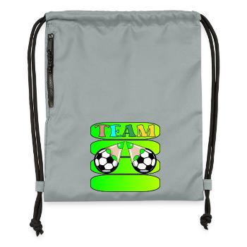 TEAM FOOTBALL TEAM NAME - Gymsac made from recycled material - mineral charcoal grey - Front