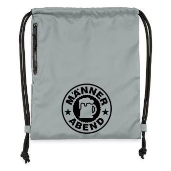Männer Abend Bier - Turnbeutel aus Recycling-Material - Steingrau mineral wash - Vorne