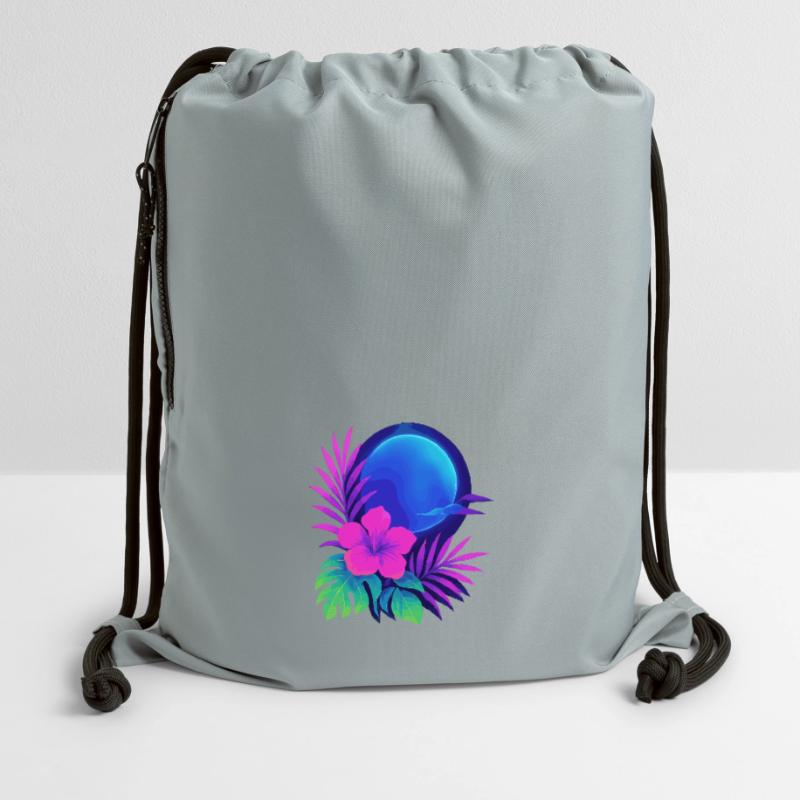 Neon Tropic Moon Gymsac made from recycled material