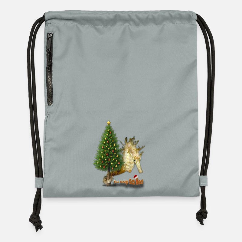 Season's Greetings from the Reef - Gymsac made from recycled material - mineral charcoal grey
