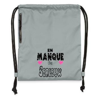 Lacking Seriousness - Gymsac made from recycled material - mineral charcoal grey - Front