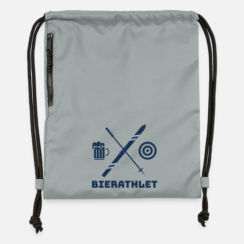 BIERATHLET  - Turnbeutel aus Recycling-Material - Steingrau mineral wash