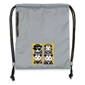 opossum - Gymsac made from recycled material - mineral charcoal grey - Front