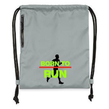 BORN TO RUN! MARATHON, RUNNING, JOGGING - Gymsac made from recycled material - mineral charcoal grey - Front
