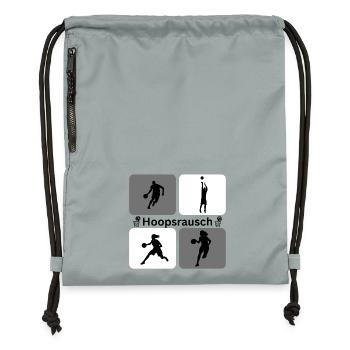 Basketball Silhouettes Dynamics - Gymsac made from recycled material - mineral charcoal grey - Front