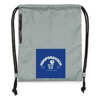 Hoopsrausch Basketball Emblem - Gymsac made from recycled material - mineral charcoal grey - Front