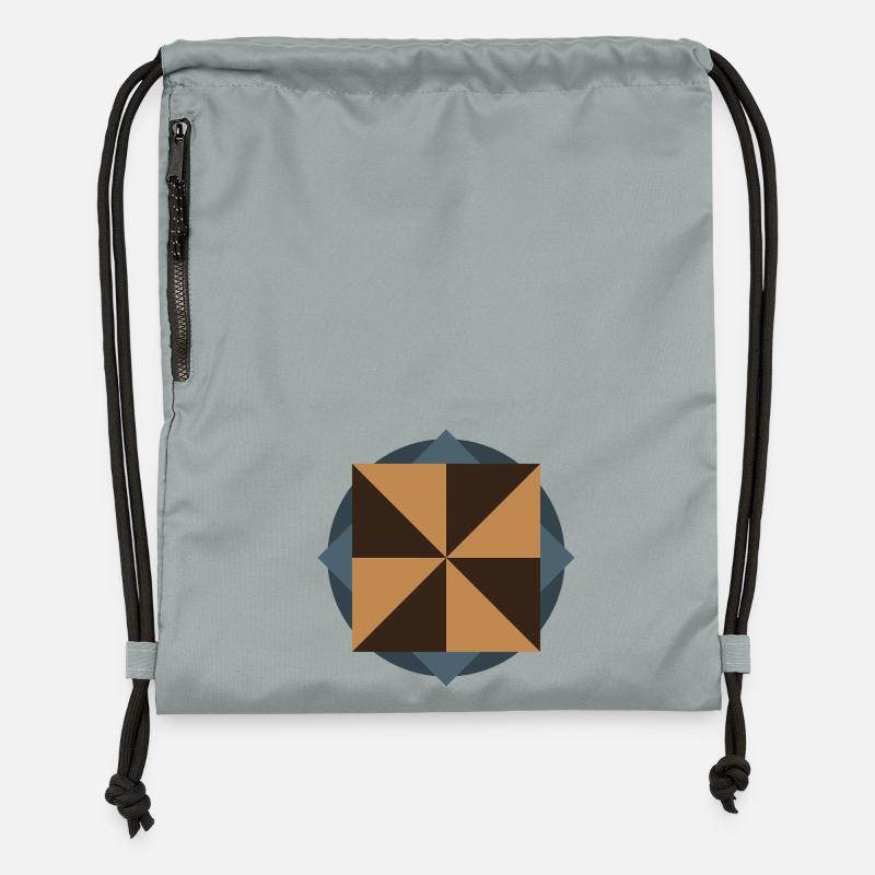 PYRAMID CORE GEOMETRY | Basic Shapes Artwork - Gymsac made from recycled material - mineral charcoal grey