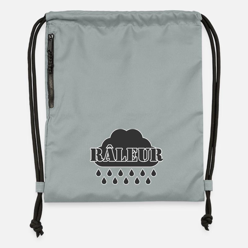 RÂLEUR. - Sac à cordon en polyester recyclé - gris fer délavé