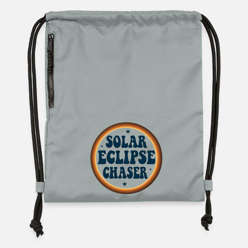 Solar eclipse chaser - Turnbeutel aus Recycling-Material - Steingrau mineral wash