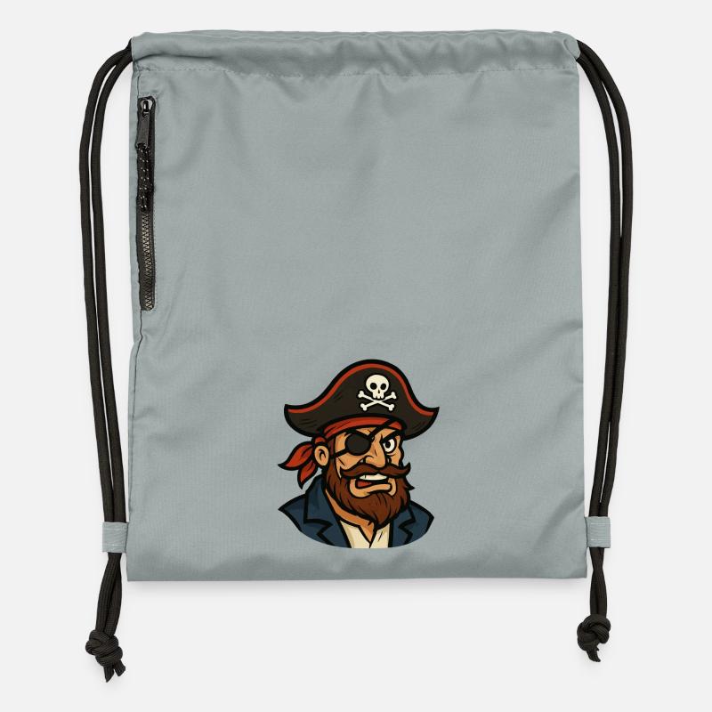 Pirate Captain Eye Patch - Gymsac made from recycled material - mineral charcoal grey