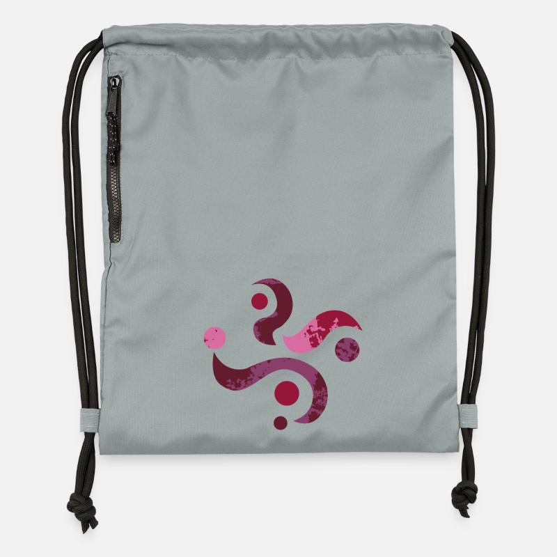 Yoga design_28 - Sac à cordon en polyester recyclé - gris fer délavé