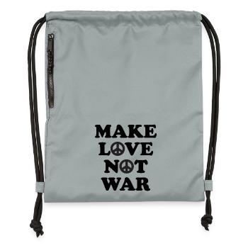 Make Love not War - Turnbeutel aus Recycling-Material - Steingrau mineral wash - Vorne