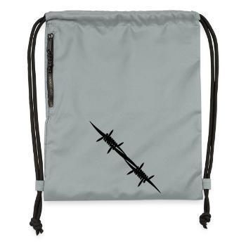 Barbed wire coupling piece - Gymsac made from recycled material - mineral charcoal grey - Front