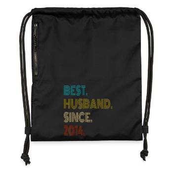 Meilleur mari depuis 2014 - Sac à cordon en polyester recyclé - military green - Devant