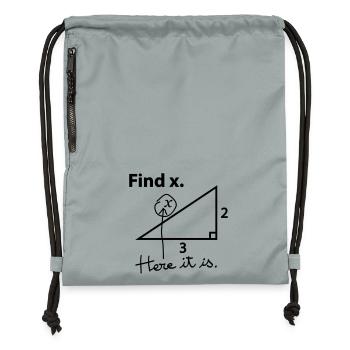 Find X. - Gymsac made from recycled material - mineral charcoal grey - Front