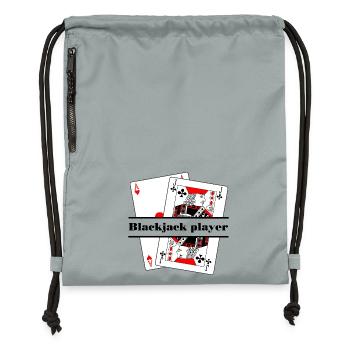 Blackjack-Spieler - Turnbeutel aus Recycling-Material - Steingrau mineral wash - Vorne