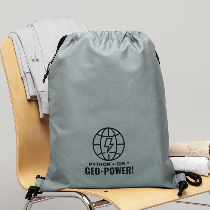 Python GIS Geo-Power Programming Geospatial Gymsac made from recycled material