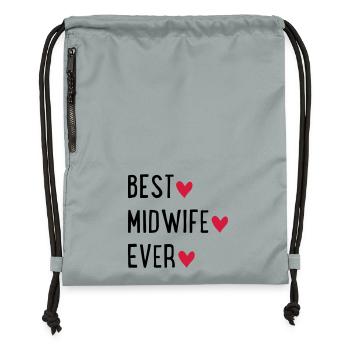midwife - Gymsac made from recycled material - mineral charcoal grey - Front