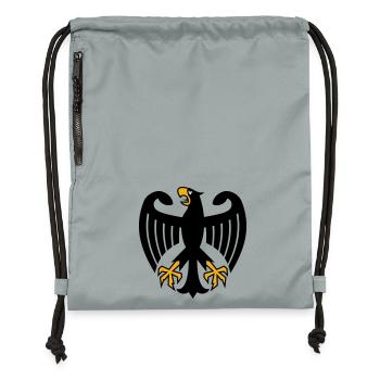 Bundesadler Deutschland Adler Wappen - Turnbeutel aus Recycling-Material - Steingrau mineral wash - Vorne