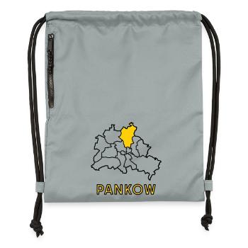 PANKOW, Stadtteil von Berlin - Turnbeutel aus Recycling-Material - Steingrau mineral wash - Vorne
