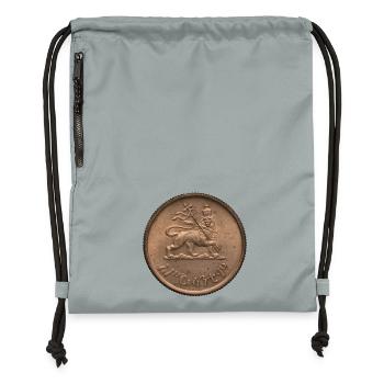Lion of Judah Reggae Rasta Jamaica Rastafari Roots - Gymsac made from recycled material - mineral charcoal grey - Front