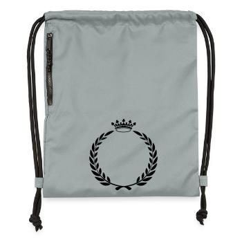 Laurel wreath with crown - Gymsac made from recycled material - mineral charcoal grey - Front