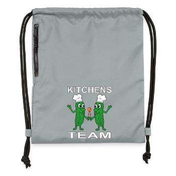 Cuisiner Cuisiner - Sac à cordon en polyester recyclé - gris fer délavé - Devant