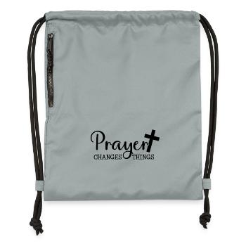 Prayer changes - Gymsac made from recycled material - mineral charcoal grey - Front