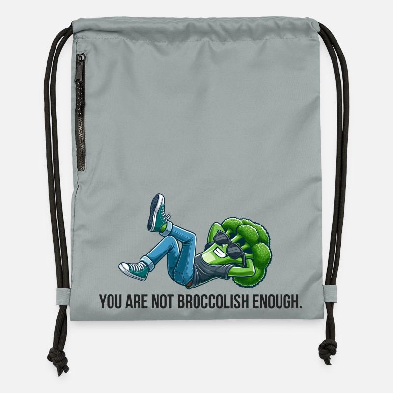 Vous n’êtes pas assez brocolique - Sac à cordon en polyester recyclé - gris fer délavé