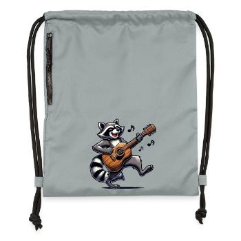 Raccoon Guitar Music - Gymsac made from recycled material - mineral charcoal grey - Front